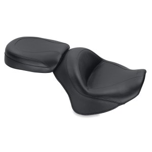 Yamaha Stryker Two-Piece Motorcycle Seat - Mustang Motorcycle - Standard Touring 2PC - Black - `11-`17